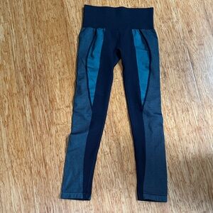 Blue and Black Leggings S